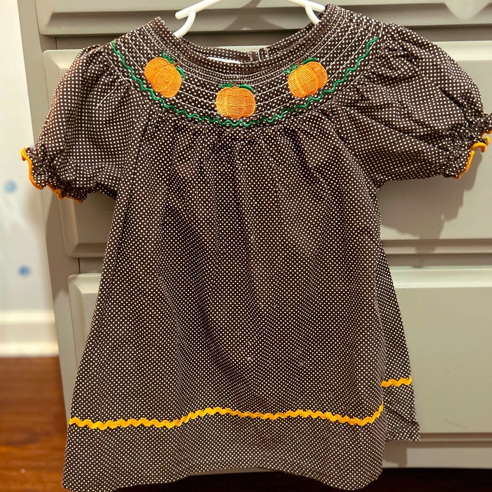 Pumpkin Smock Dress 2T